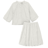 Load image into Gallery viewer, Girls Floral Embroidery With Applique Blouse And Skirt Set
