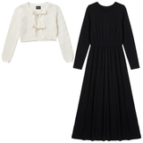 Load image into Gallery viewer, Girls Eyelet Bow Cardi And Robe Set
