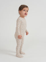 Load image into Gallery viewer, Baby Cotton Rib Floral Onesie
