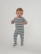 Load image into Gallery viewer, Boys 2X2 Rib Striped Onesie
