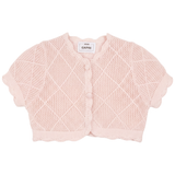 Load image into Gallery viewer, Girls Cotton Knit Crochet Cardigan
