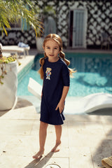 Load image into Gallery viewer, Girls Swim Dress With Bear
