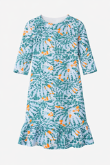 Load image into Gallery viewer, 3/4 Sleeve Printed Swim Dress
