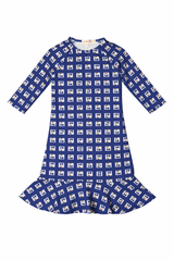 Load image into Gallery viewer, 3/4 Sleeve Checked Print Swim Dress
