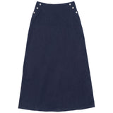 Load image into Gallery viewer, Ladies Denim Skirt With Side Waist Buttons

