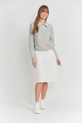 Load image into Gallery viewer, 1/2 Zipper T Shirt With Stripped Detail
