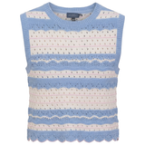 Load image into Gallery viewer, Teens Pointelle Striped Vest
