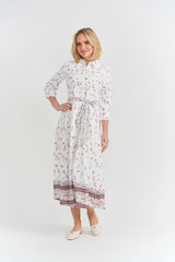 Load image into Gallery viewer, Teen Boarder Print Dress With Collar
