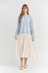 Load image into Gallery viewer, Teen Solid Color Wide Waist Midi Skirt
