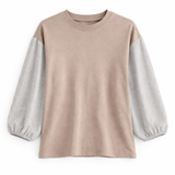Load image into Gallery viewer, Teens Linen Striped &amp; Cotton Rib T Shirt
