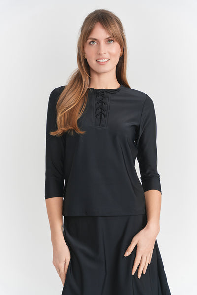 Ladies Geo & Solid Print Swim Skirt