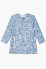Load image into Gallery viewer, Ladies Geo &amp; Solid Print Swim Top
