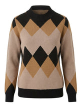 Load image into Gallery viewer, Argyle Combo Sweater Knit
