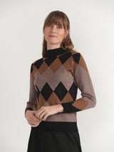 Load image into Gallery viewer, Argyle Combo Sweater Knit
