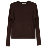 Load image into Gallery viewer, Ribbed Dolman Knit Top With Pinched Seams
