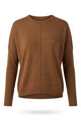 Load image into Gallery viewer, Ribbed Dolman Knit Top With Pinched Seams
