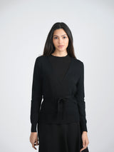 Load image into Gallery viewer, Wrap Pointelle Knit Top
