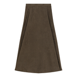 Load image into Gallery viewer, Suede A-Line Midi Skirt
