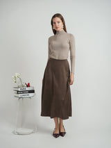 Load image into Gallery viewer, Suede A-Line Midi Skirt
