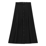 Load image into Gallery viewer, Side Pleated Wrap Midi Skirt
