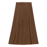 Load image into Gallery viewer, Side Pleated Wrap Midi Skirt
