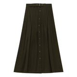 Load image into Gallery viewer, Side Pleated Wrap Midi Skirt
