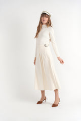 Load image into Gallery viewer, Side Pleated Wrap Midi Skirt

