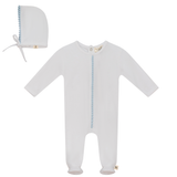 Load image into Gallery viewer, Baby Pom Pom Trim Onesie With Bonnet
