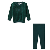 Load image into Gallery viewer, Velour Boy Sweatshirt And Rib Legging Set
