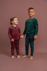 Load image into Gallery viewer, Velour Boy Sweatshirt And Rib Legging Set
