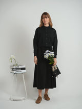 Load image into Gallery viewer, Ladies Ribbed Cropped Sweatshirt Cardigan
