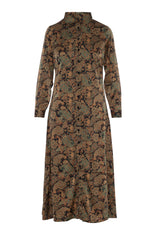 Load image into Gallery viewer, Printed Satin Midi Shirt Dress
