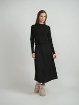 Load image into Gallery viewer, Ladies Cropped Ribbed Mock Neck Button Sweater
