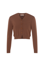 Load image into Gallery viewer, Ladies Cropped Open Knit Cardigan
