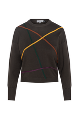 Load image into Gallery viewer, Ladies Dolman Contrast Stitching Sweater
