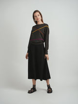Load image into Gallery viewer, Ladies Dolman Contrast Stitching Sweater
