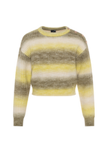 Load image into Gallery viewer, Ladies Cropped Melange Knit Sweater
