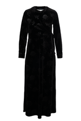 Load image into Gallery viewer, Ladies Printed Velour Maxi Wrap Dress
