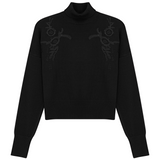 Load image into Gallery viewer, Ladies Mock Neck Applique Sweater
