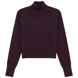 Load image into Gallery viewer, Ladies Mock Neck Applique Sweater
