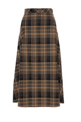 Load image into Gallery viewer, Ladies Plaid Corduroy Pocket Skirt
