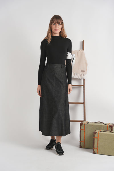 Corduroy Maxi A Line Skirt