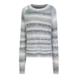 Load image into Gallery viewer, Ladies Full Needle Multi Striped Sweater
