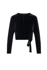 Load image into Gallery viewer, Ladies Velour Tie Bolero
