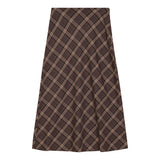 Load image into Gallery viewer, Ladies Midi Wool Plaid Skirt
