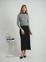 Load image into Gallery viewer, Ladies Cropped Bow Cardigan
