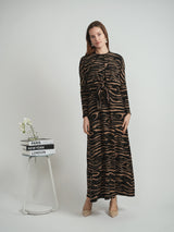 Load image into Gallery viewer, Ladies Striped Knit Maxi 2 Pieces Set
