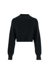 Load image into Gallery viewer, Ladies Cropped Raglan Knit Sweater
