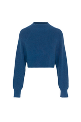 Load image into Gallery viewer, Ladies Cropped Raglan Knit Sweater
