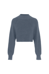 Load image into Gallery viewer, Ladies Cropped Raglan Knit Sweater
